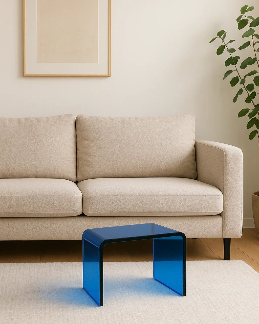 Acrylic Stool Chair Ottoman