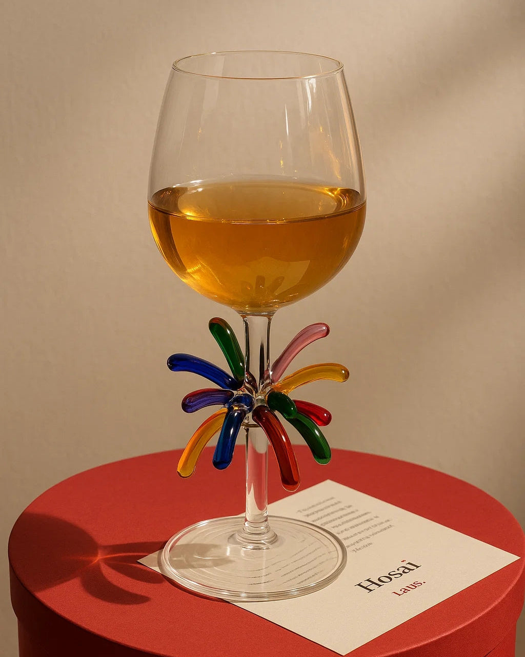 Colorful Firework Wine Glass