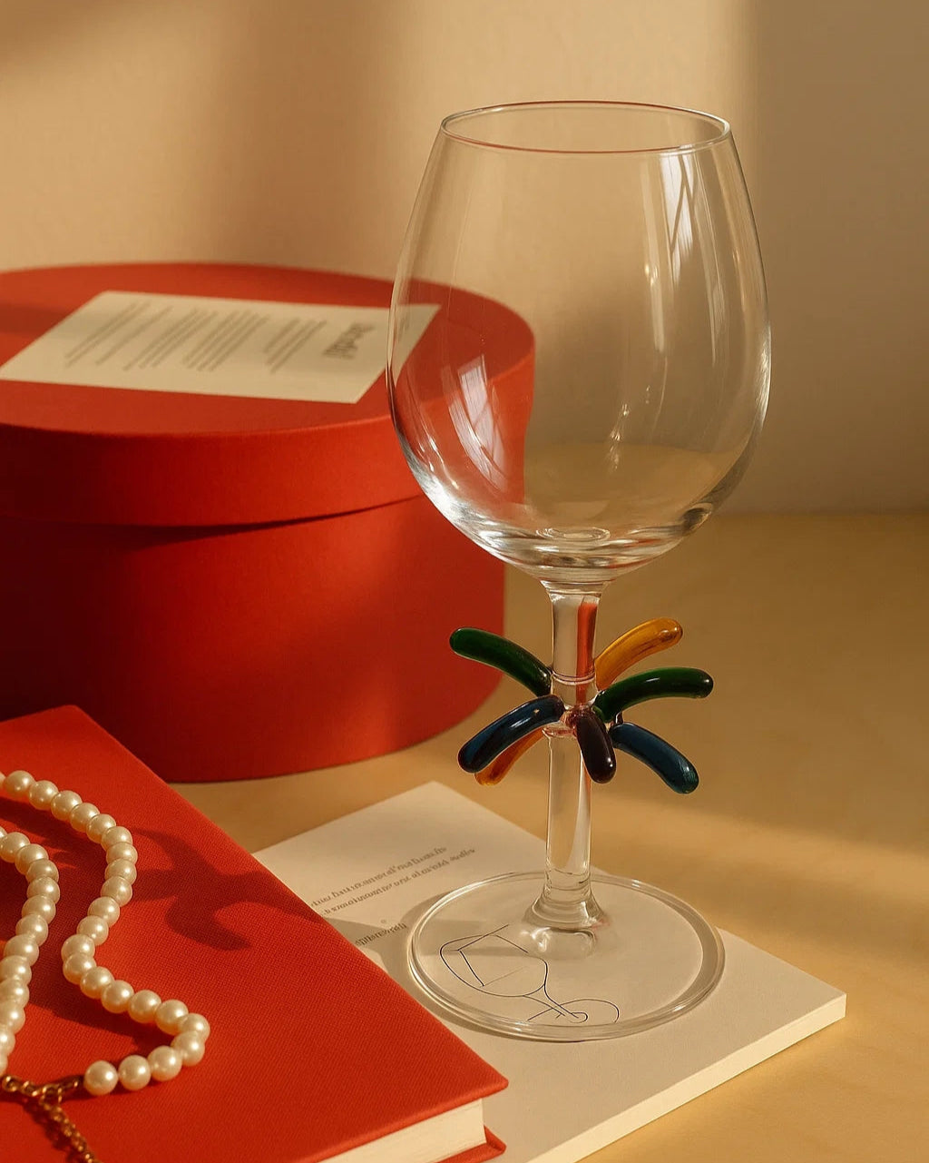 Colorful Firework Wine Glass