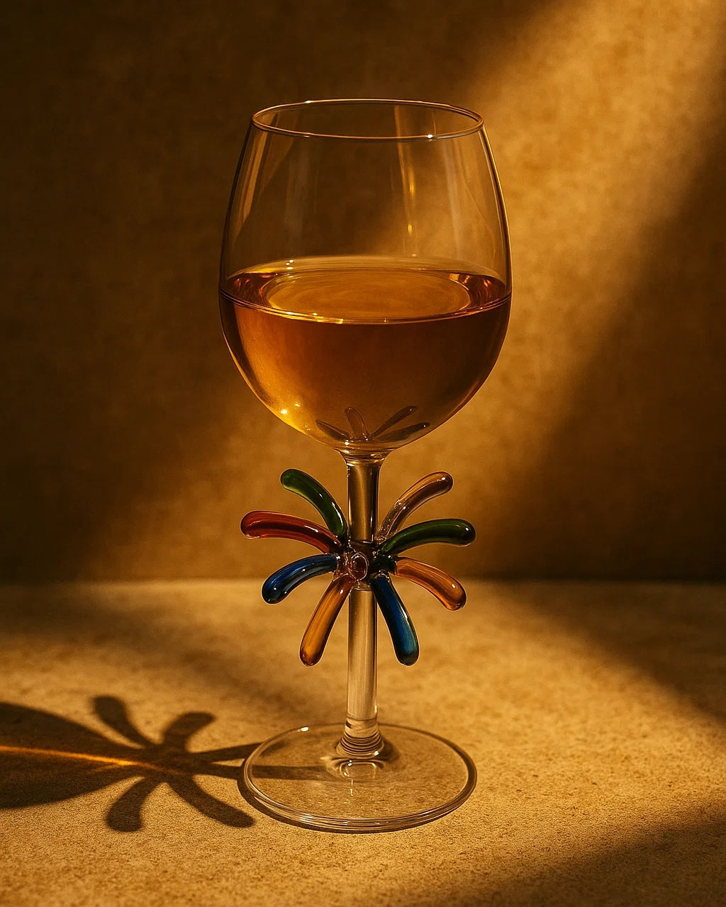 Colorful Firework Wine Glass