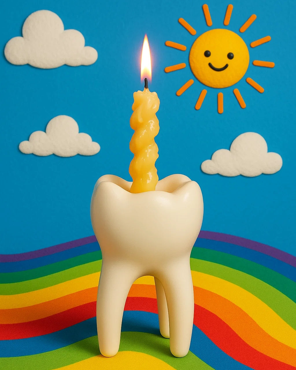 Whimsical Tooth-Shaped Vase