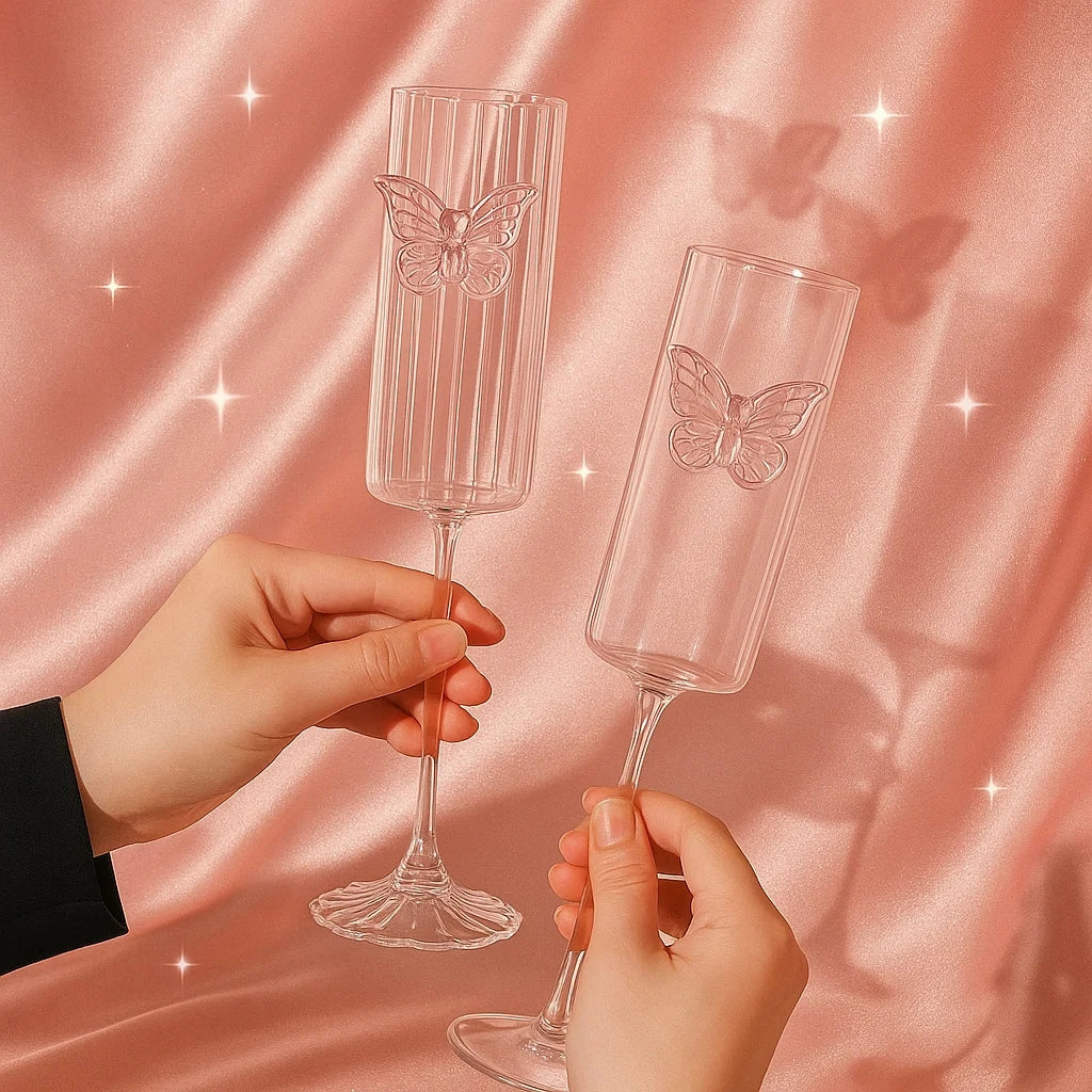 Butterfly Wine Glass Set