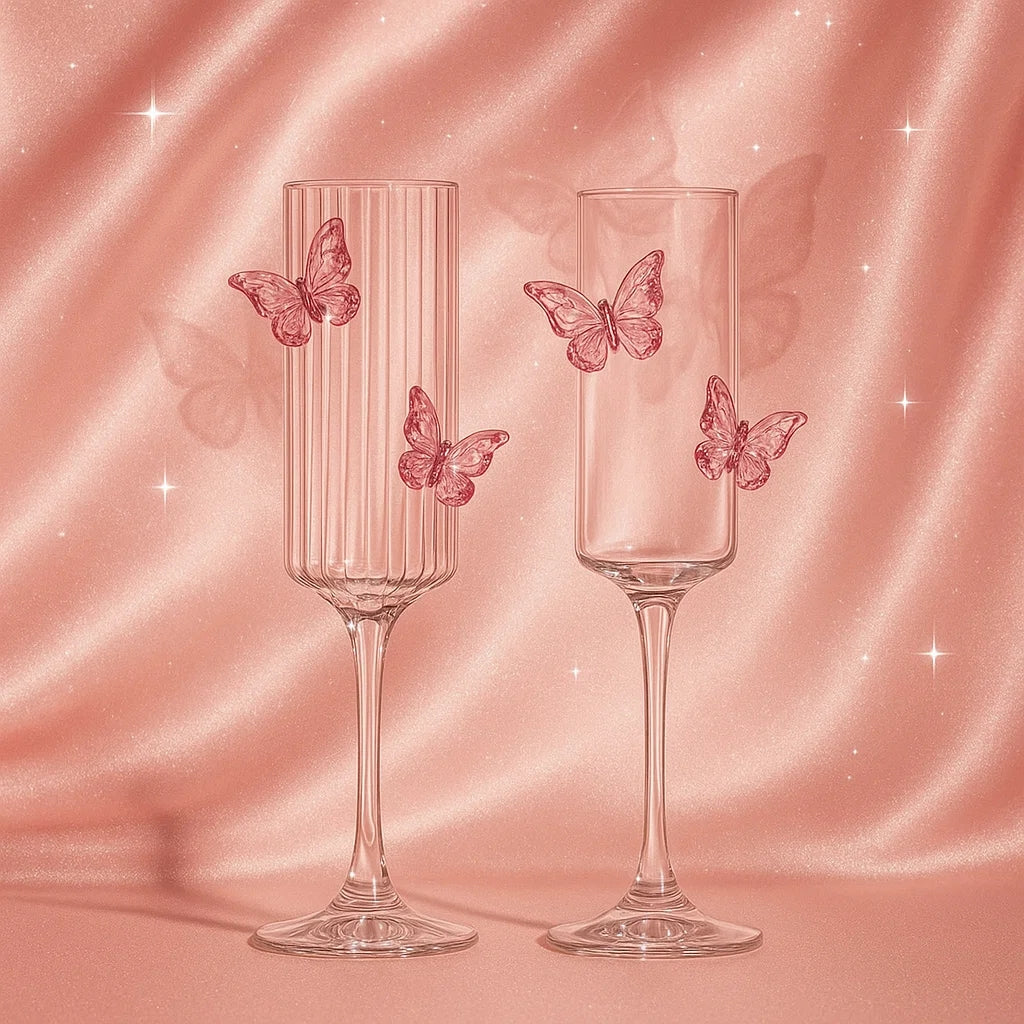 Butterfly Wine Glass Set