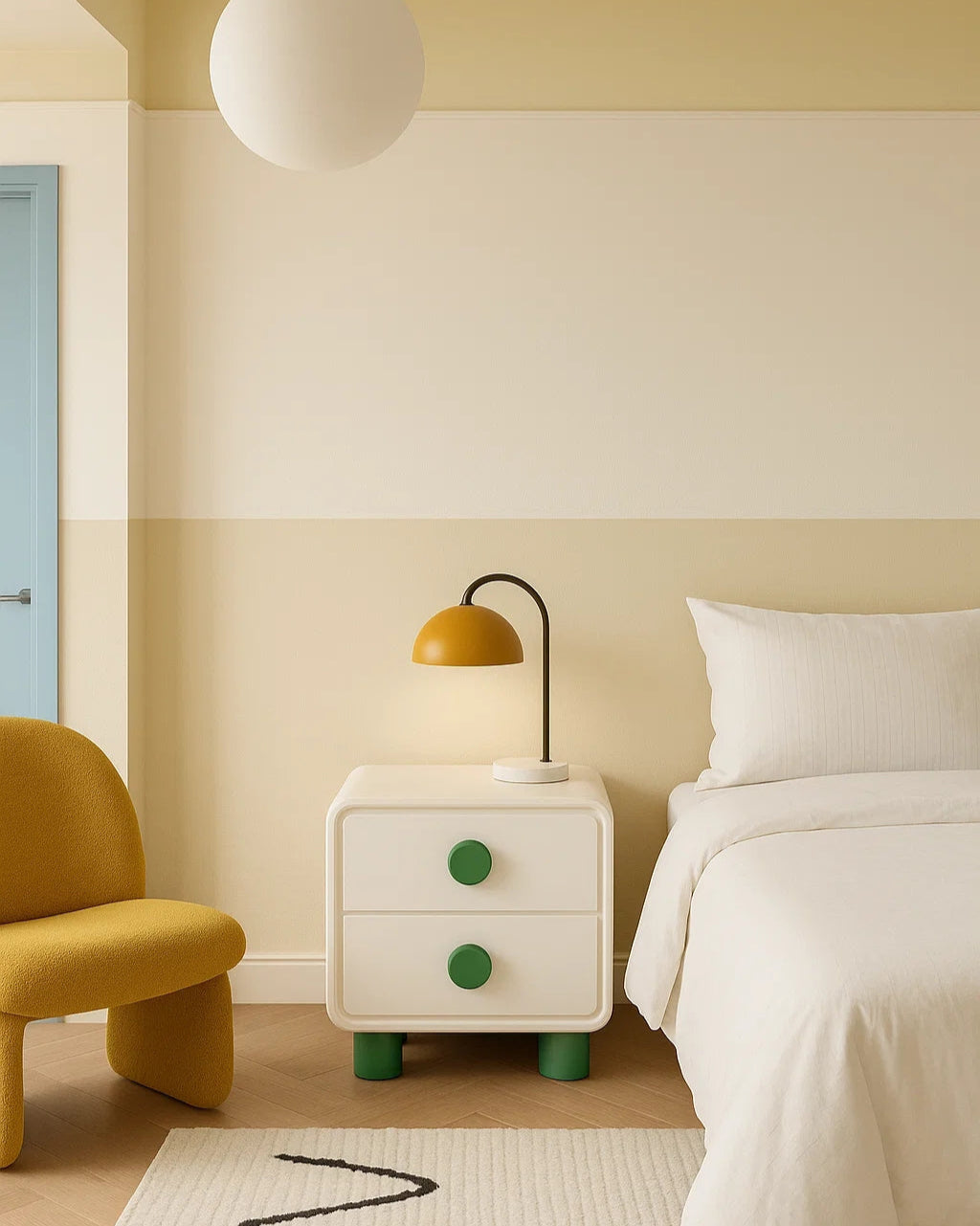 Color Blocked Nightstand