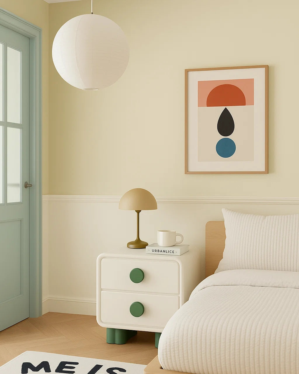 Color Blocked Nightstand
