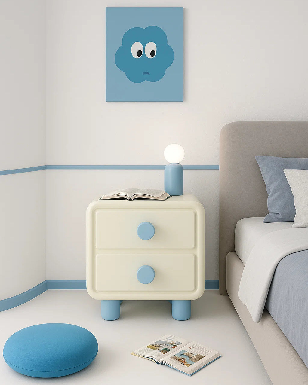 Color Blocked Nightstand
