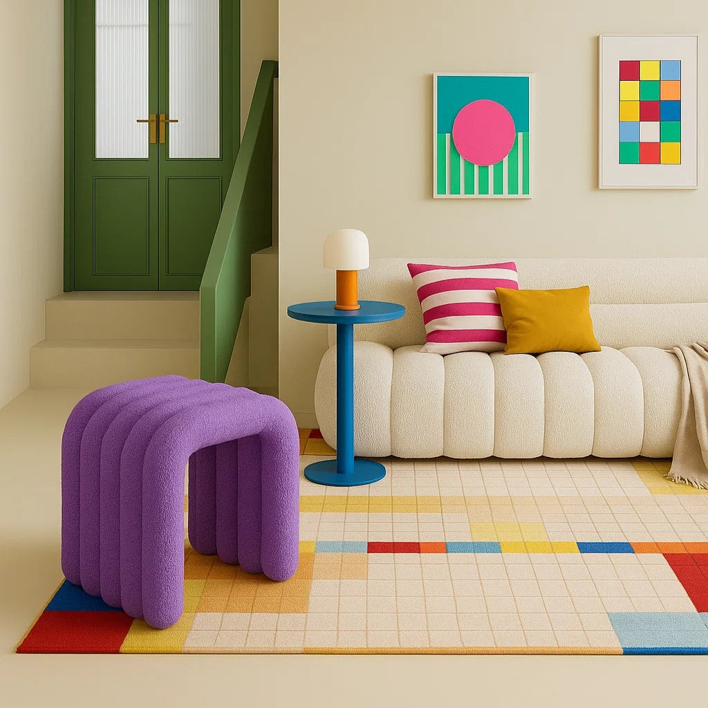 Custom Rainbow Shaped Stool Chair