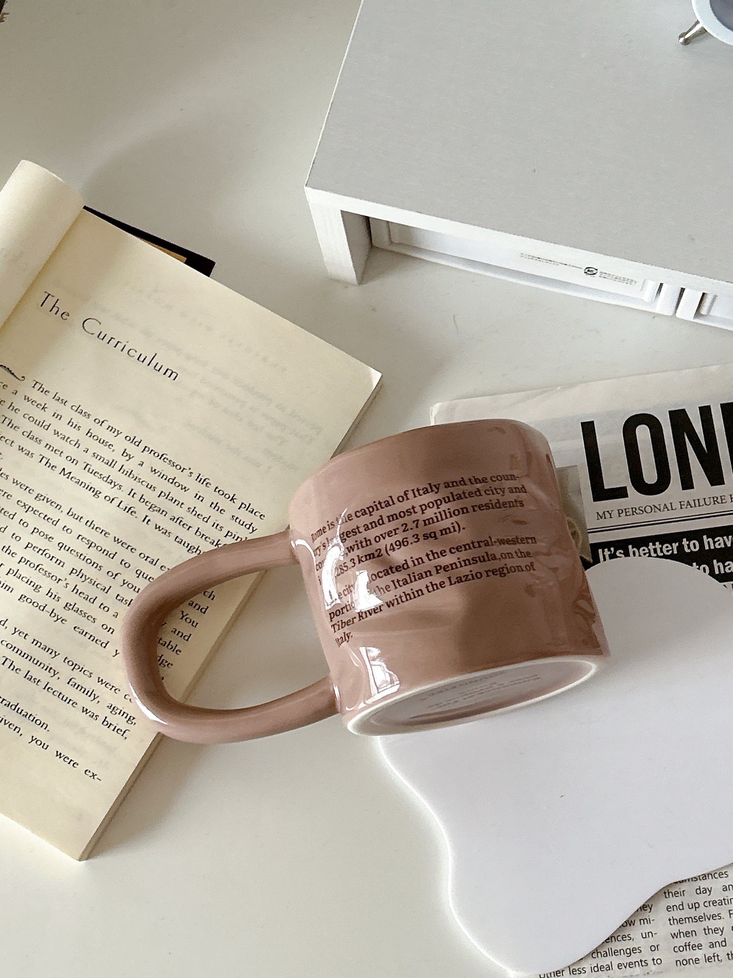 Roman Letter Ceramic Mug