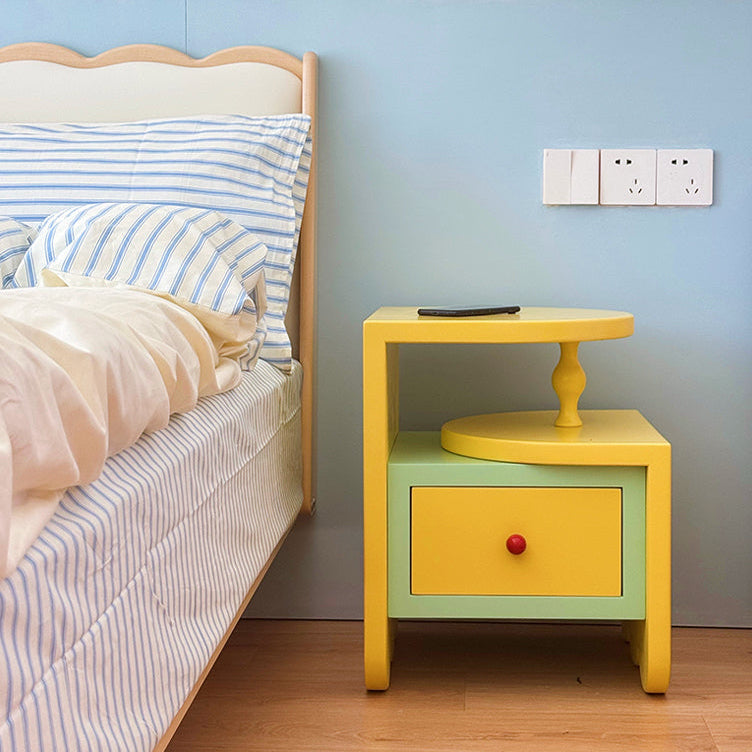 Pop Color Wood Nightstand