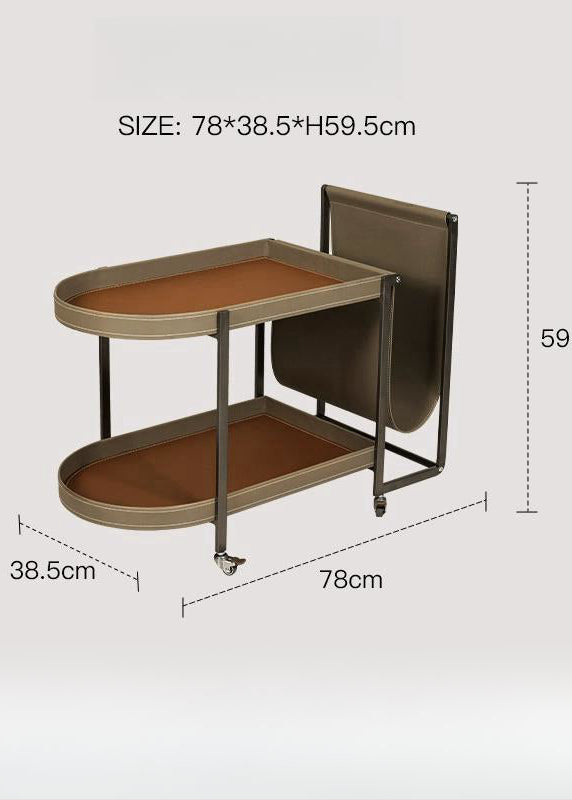 Saddle Leather Bar Cart