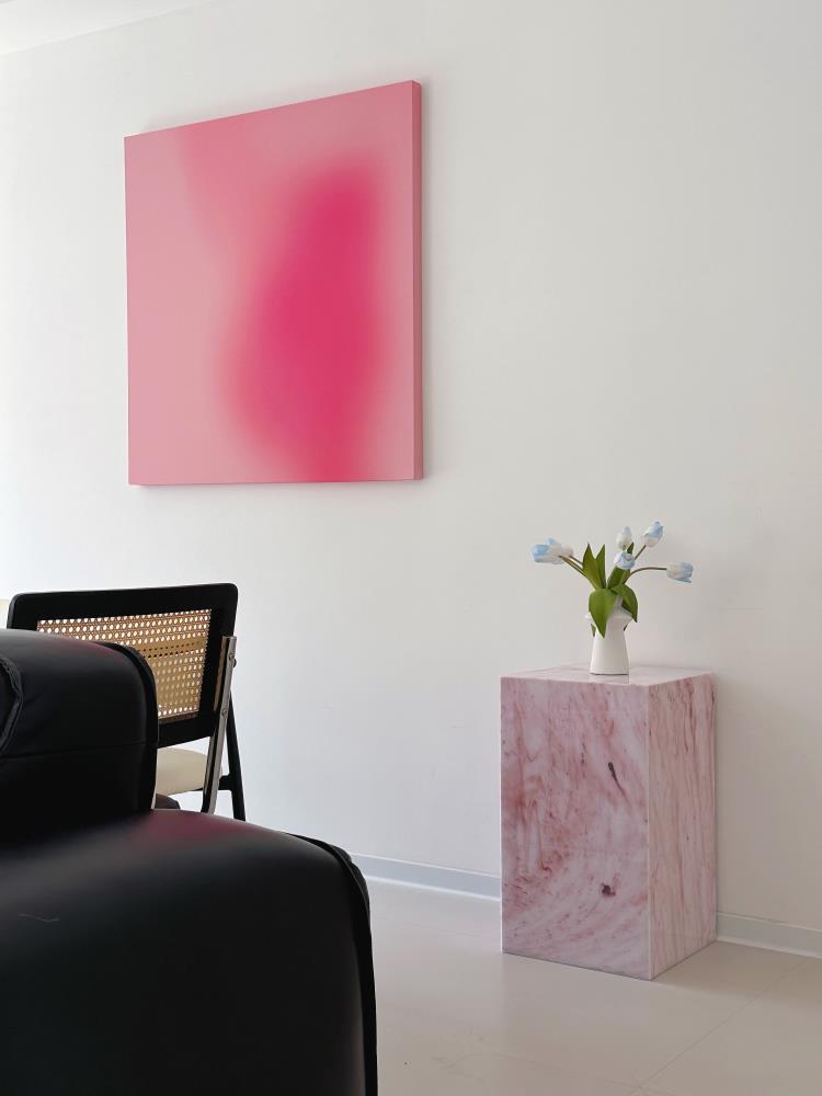 Marble Effect Acrylic Side Table