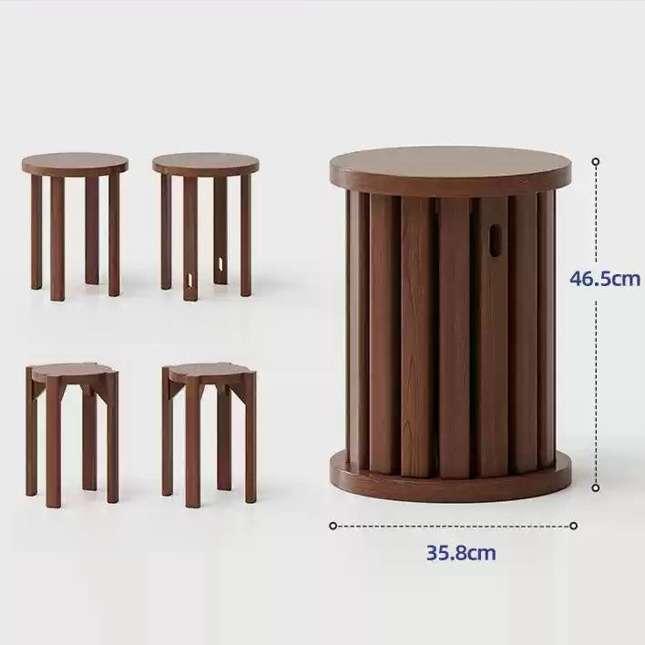 4-in-1 Stackable Stools Side Table