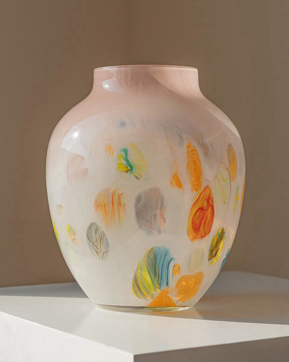 Foggy Handcrafted Glass Vase