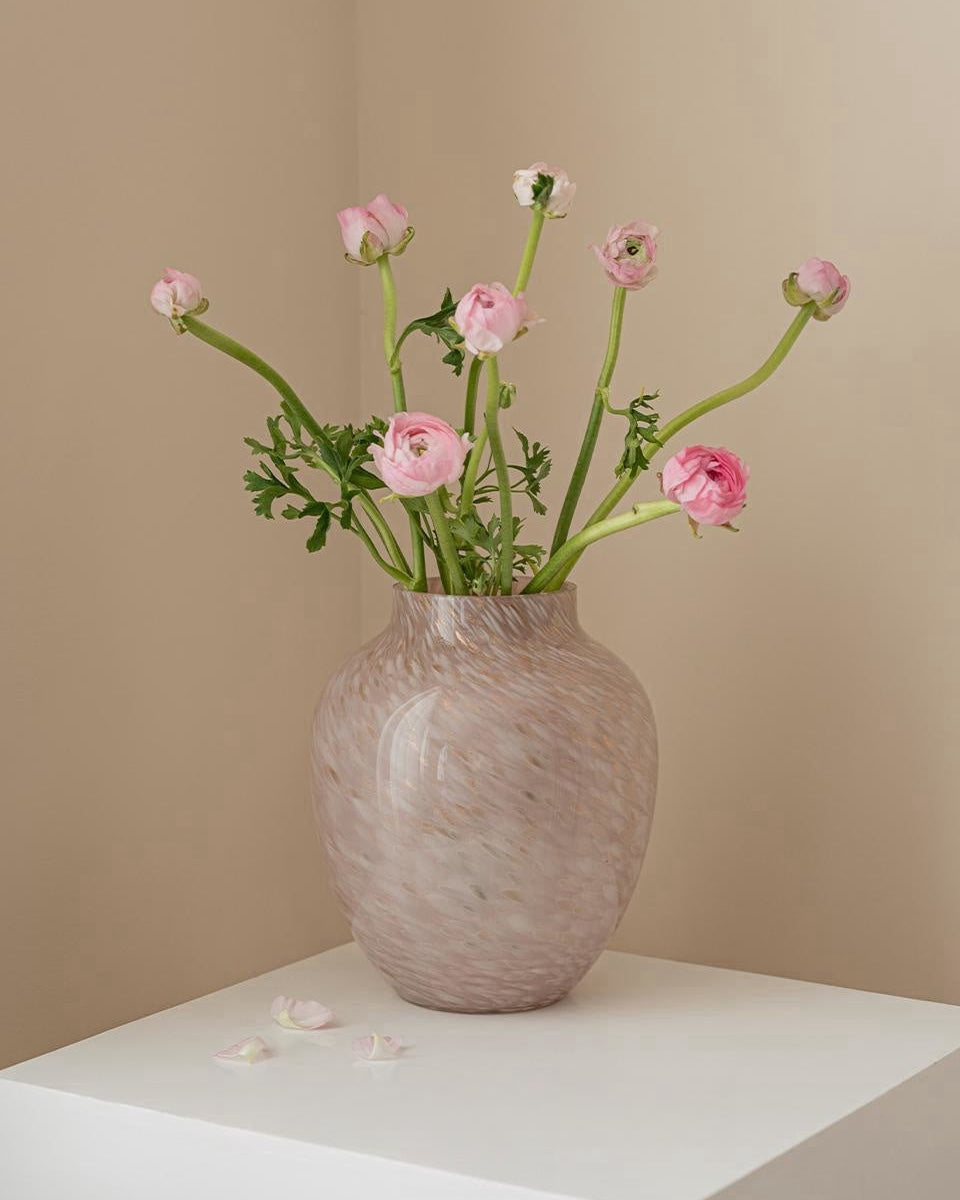 Foggy Handcrafted Glass Vase