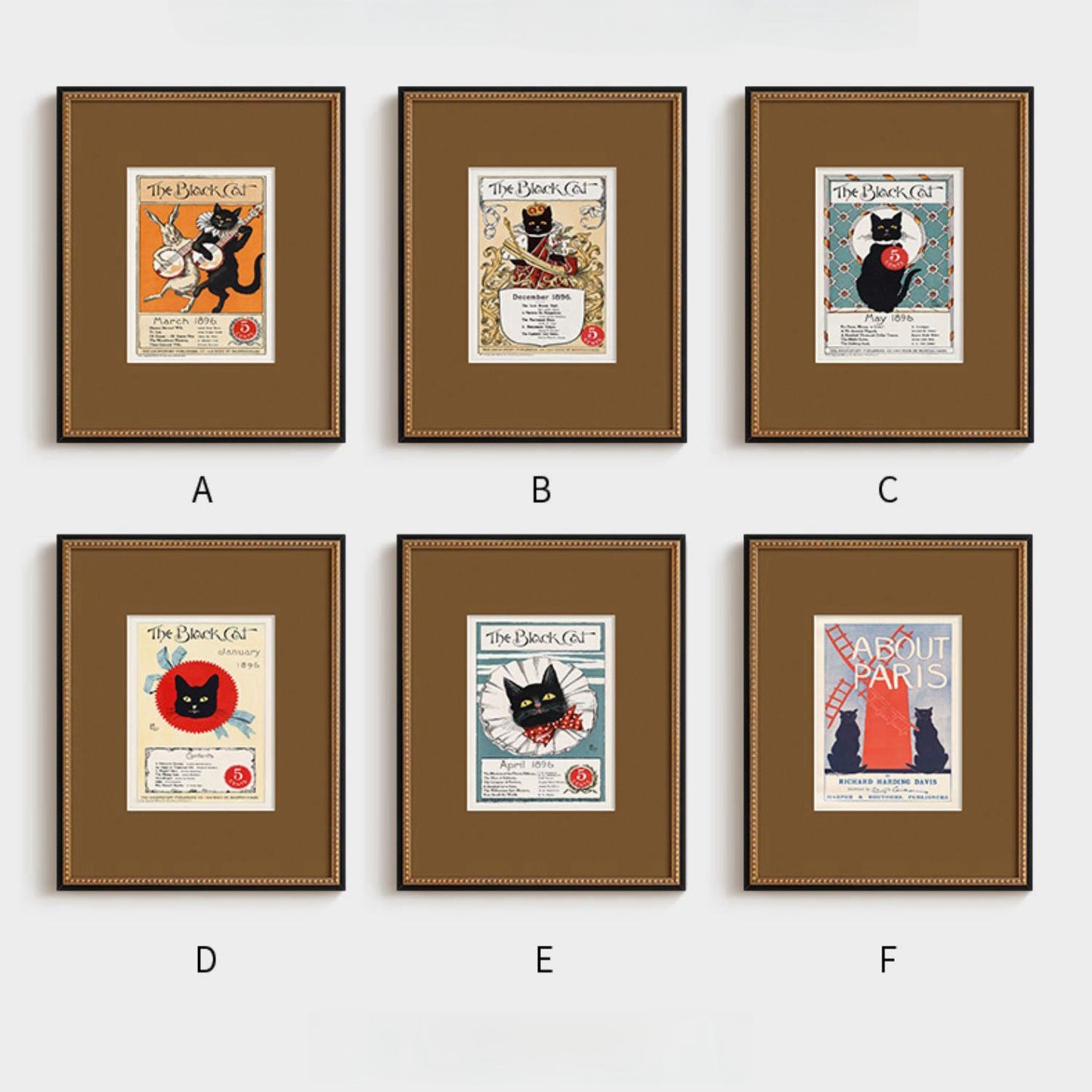 Retro Poster Cat Wall Art