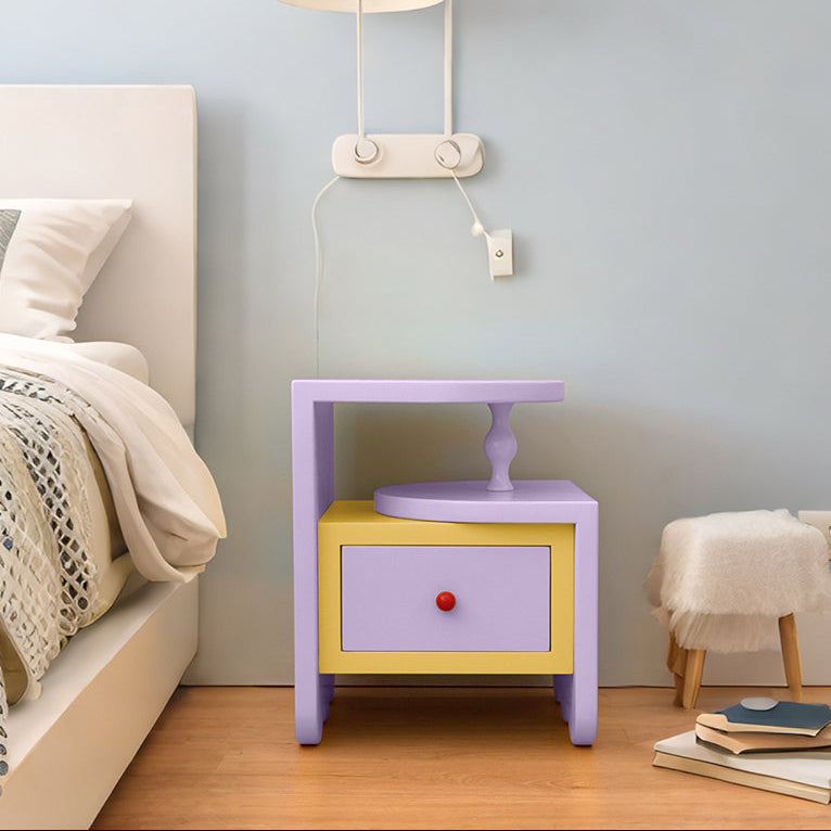 Pop Color Wood Nightstand