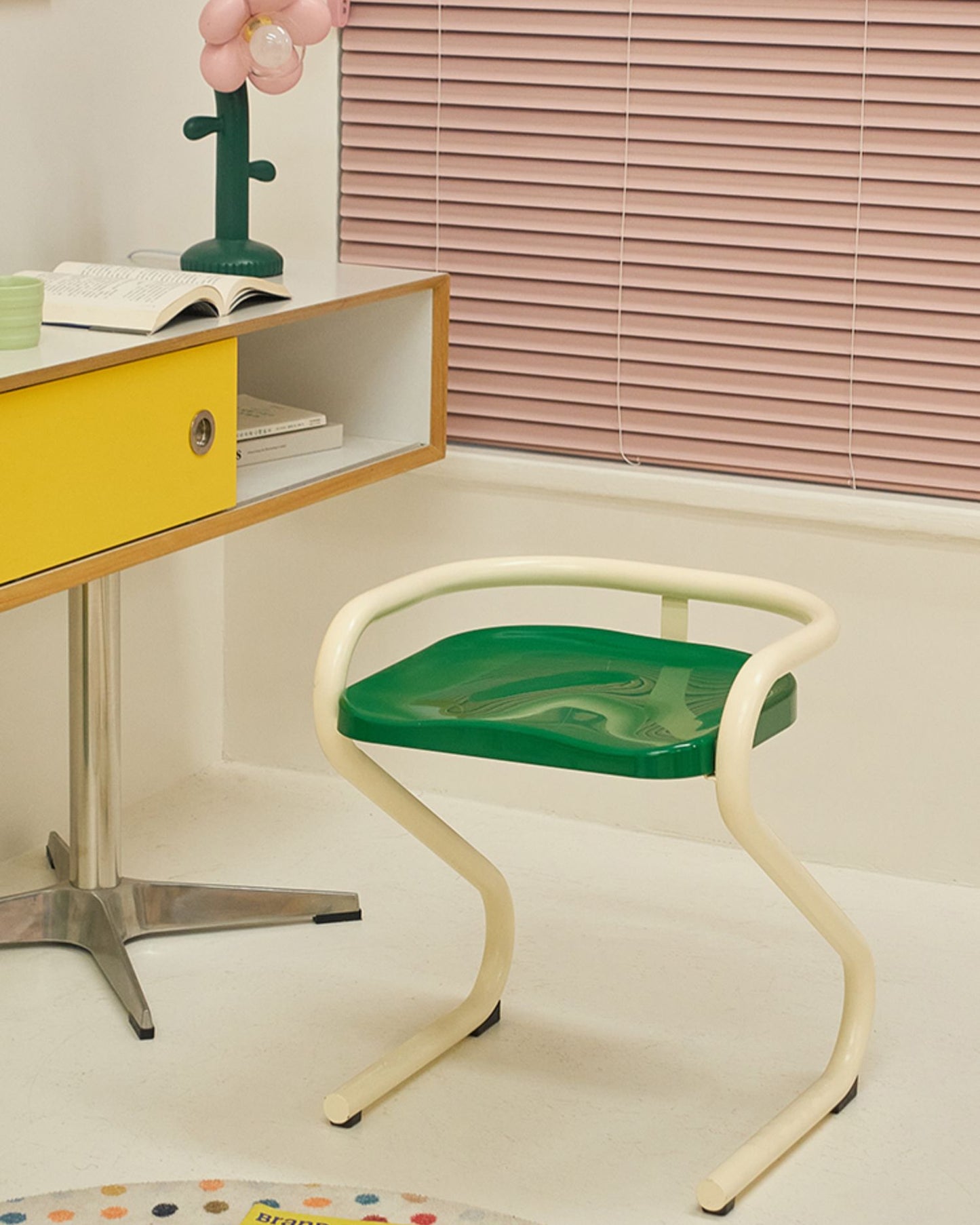 Stylish 2 Tone Color Stool Dining Chair