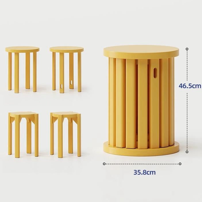 4-in-1 Stackable Stools Side Table
