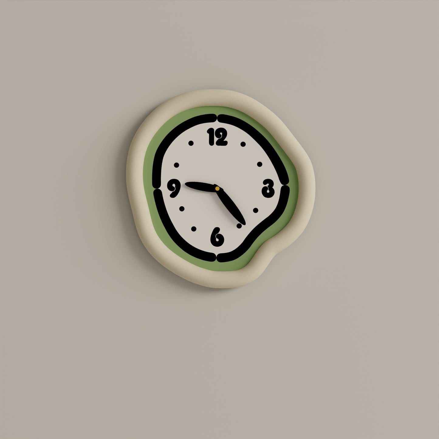 Cute Cream Wall Clock