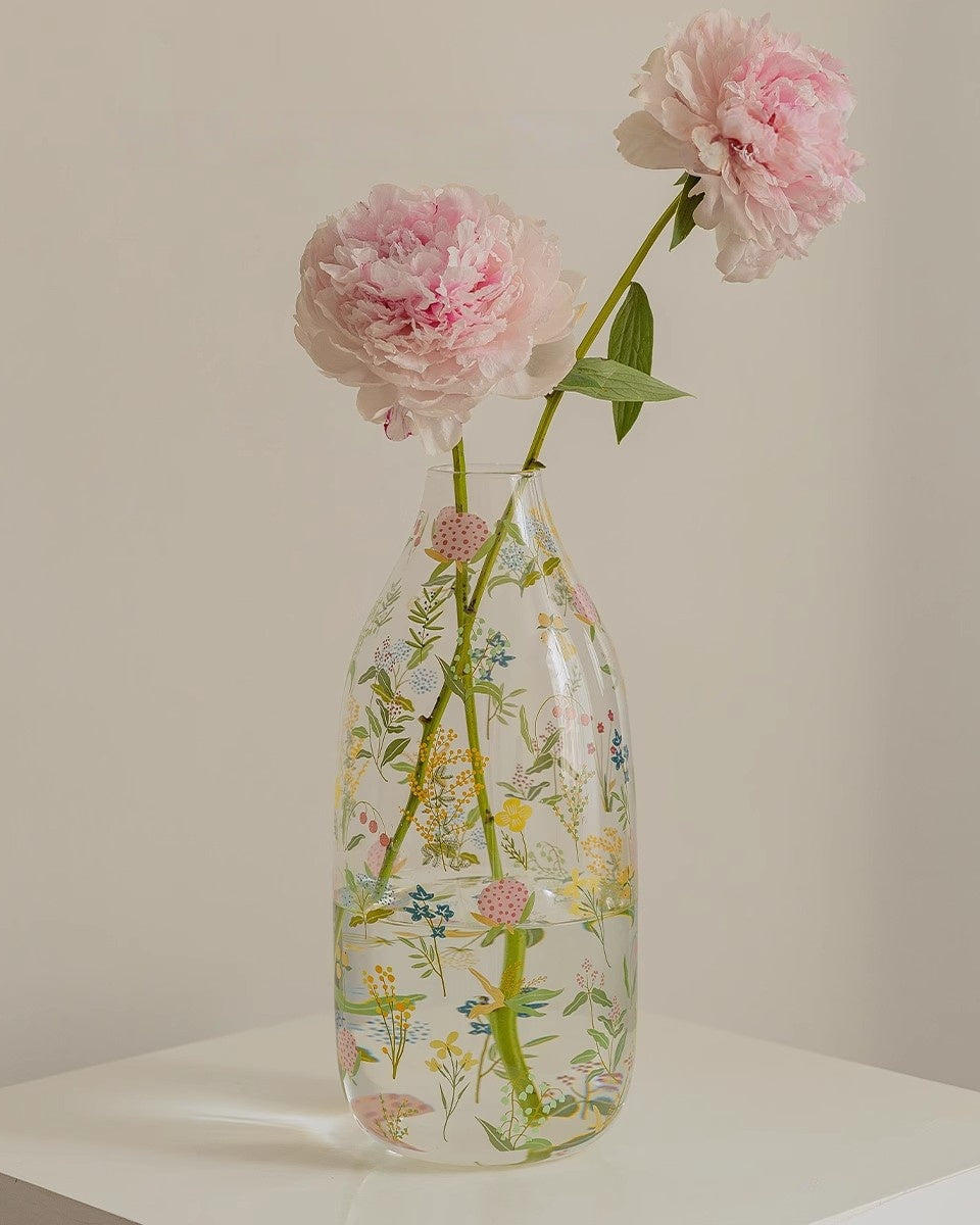 Transparent Glass Flower Vase