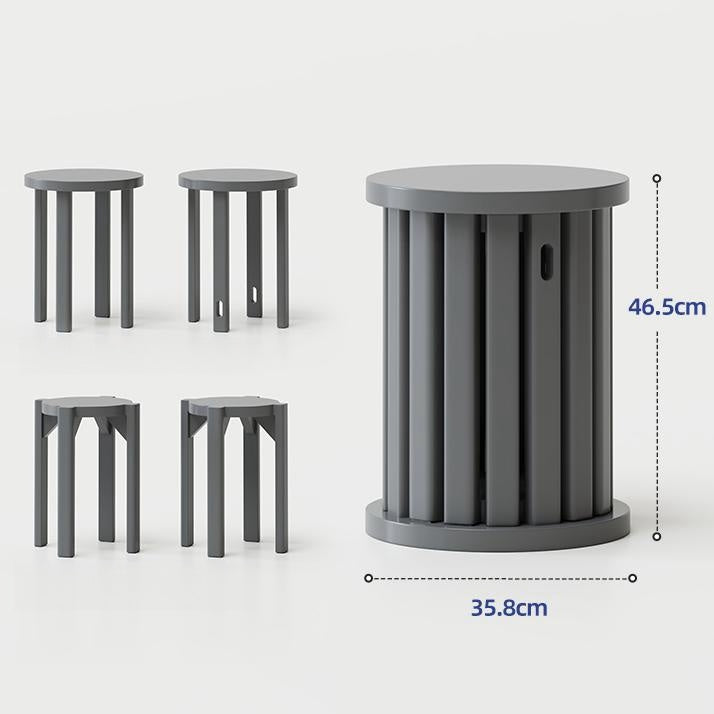 4-in-1 Stackable Stools Side Table