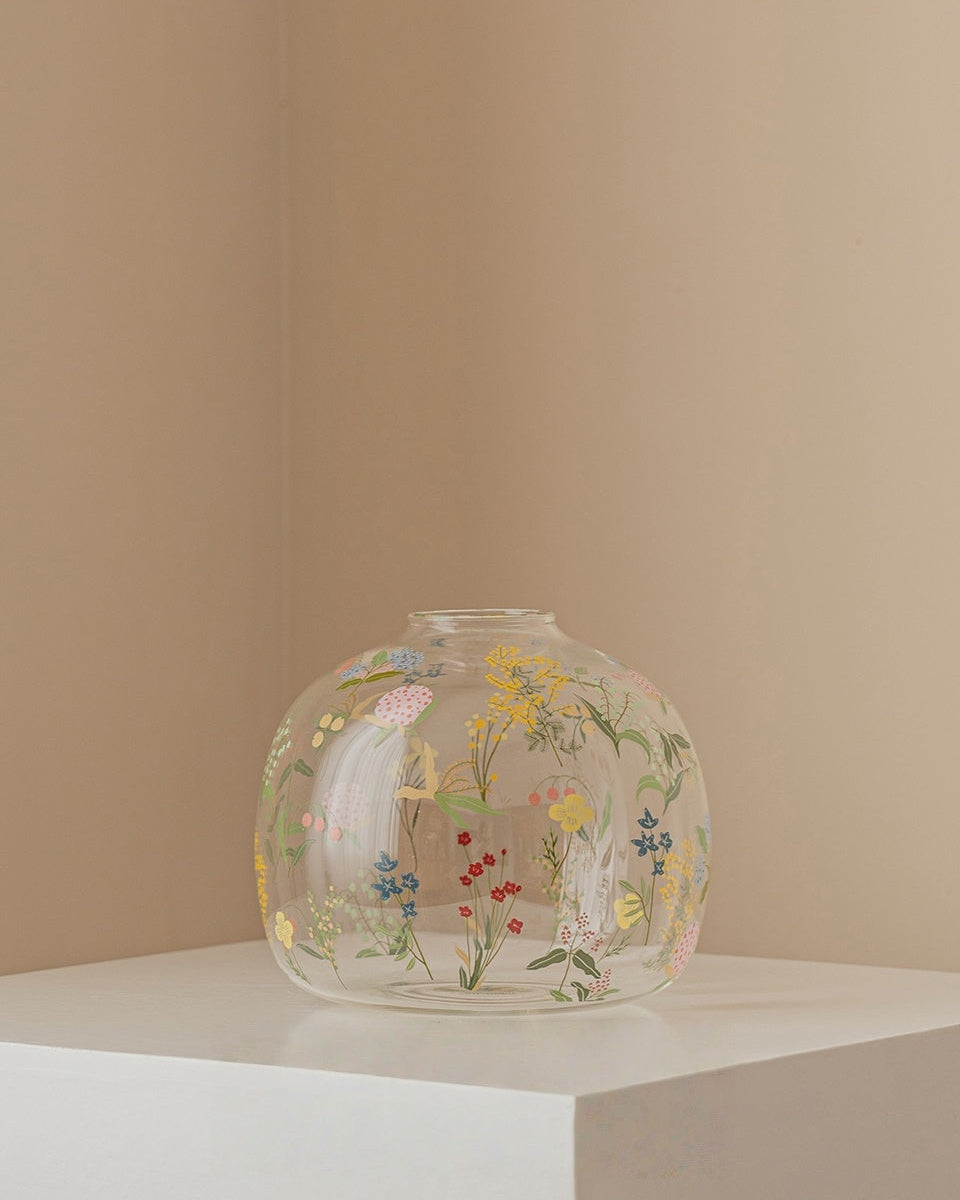 Transparent Glass Flower Vase