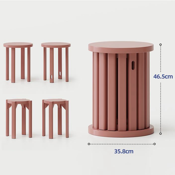 4-in-1 Stackable Stools Side Table