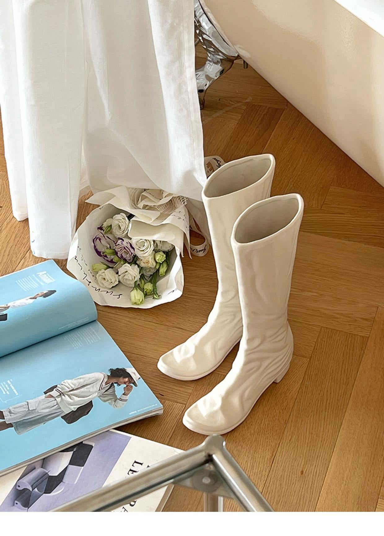 Boots Shaped Ceramic Vase