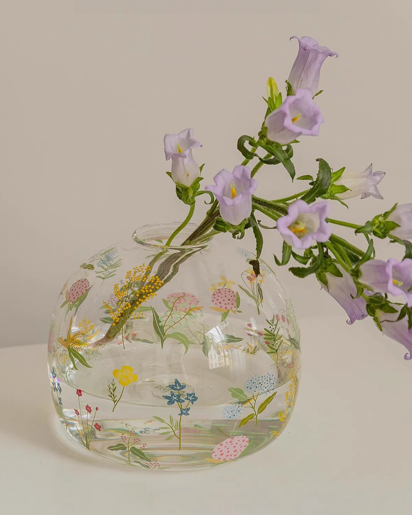 Transparent Glass Flower Vase