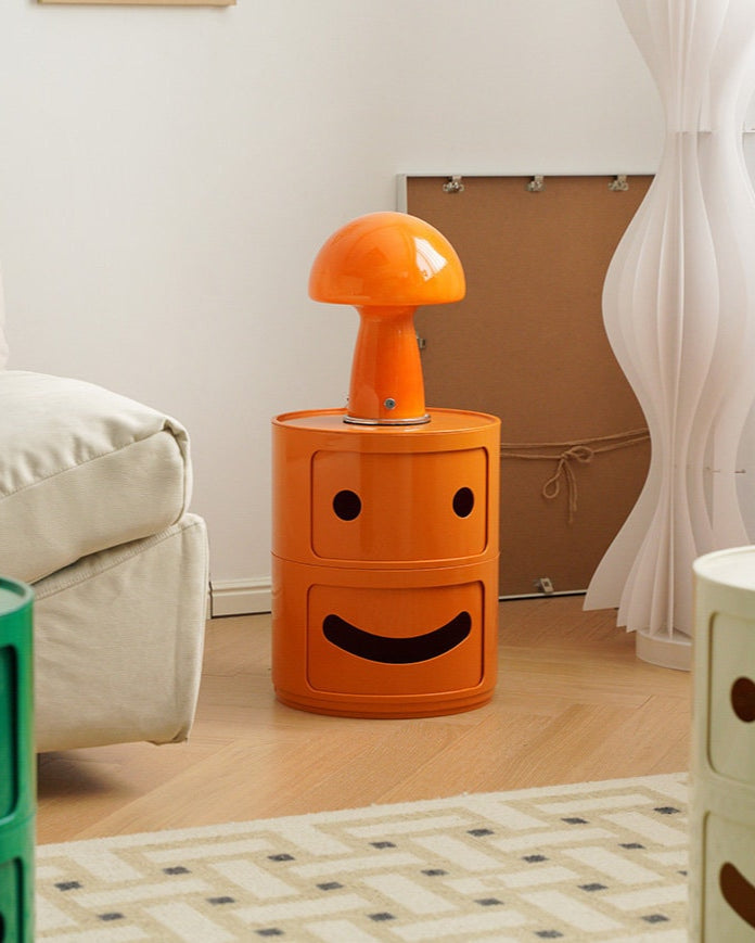 Smile Face Side Table Storage Cabinet
