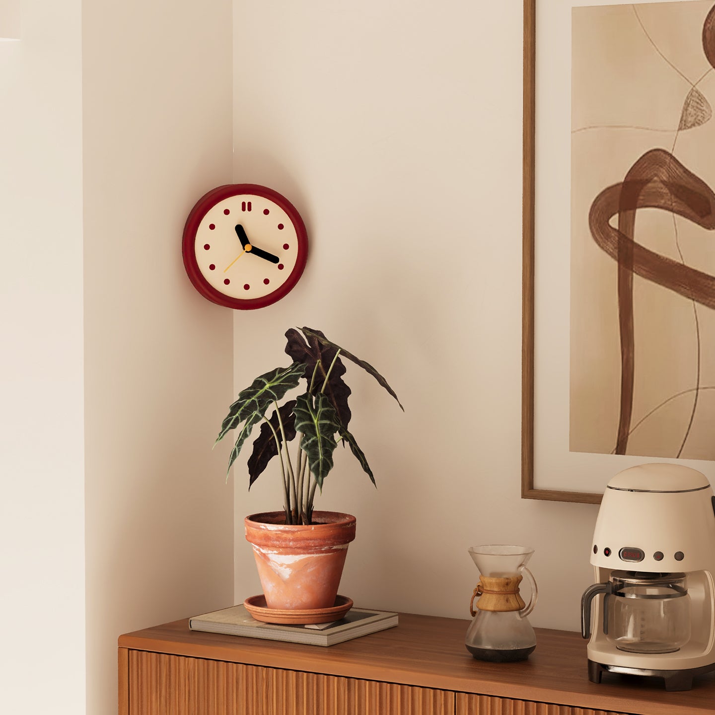 Red Corner Time Clock