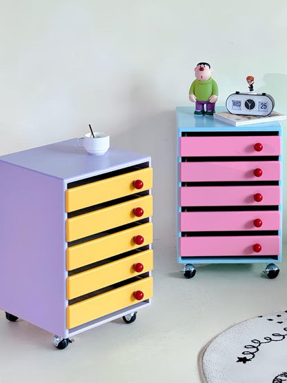 Pastel Colored Storage Cabinet