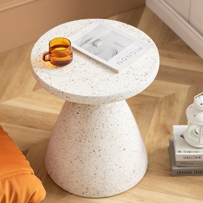 Stone Effect Side Table Nightstand