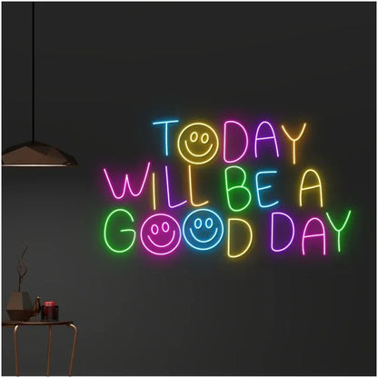 Good Day Smile Face Neon Sign