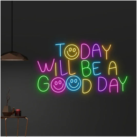 Good Day Smile Face Neon Sign