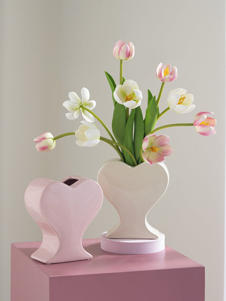 Heart Ceramic Flower Vase