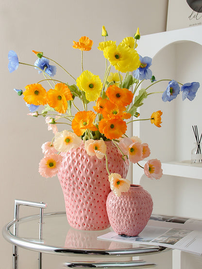 Strawberry Ceramic Flower Vase