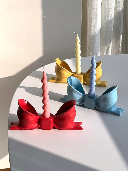 Cute Girl Bow Tie Candle Holder