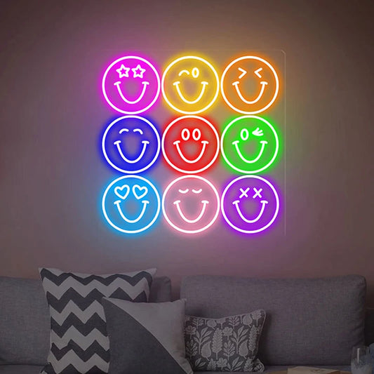 Happy Face Led Neon Sign