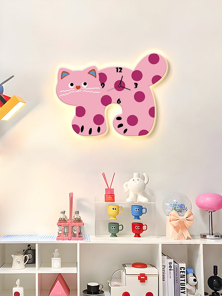 Cat Shaped Wall Clock