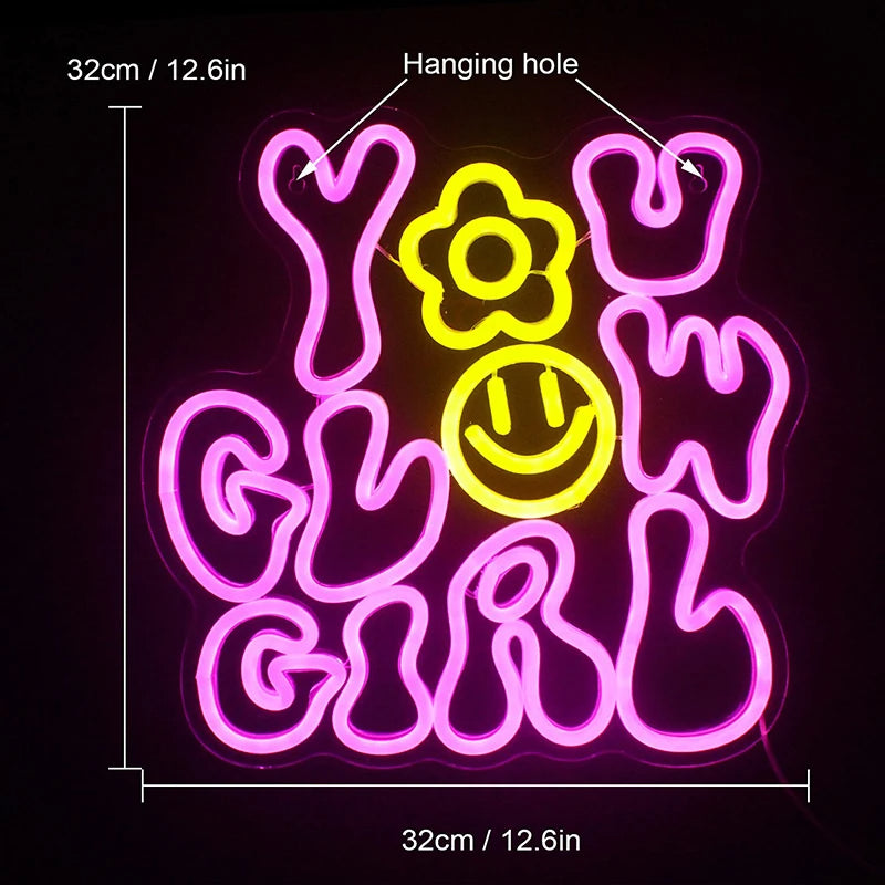 You Glow Girl Neon Sign