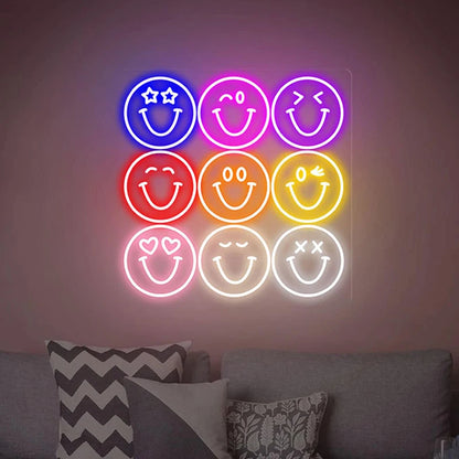 Happy Face Led Neon Sign