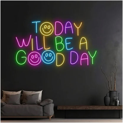 Good Day Smile Face Neon Sign