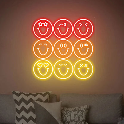 Happy Face Led Neon Sign