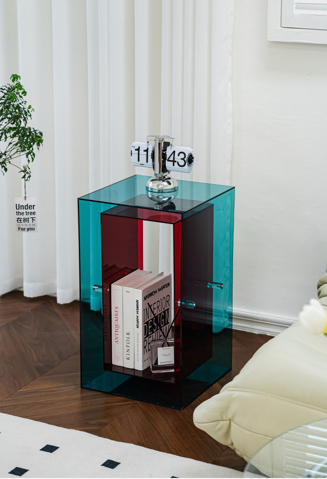 Two-Tone Acrylic Side Table