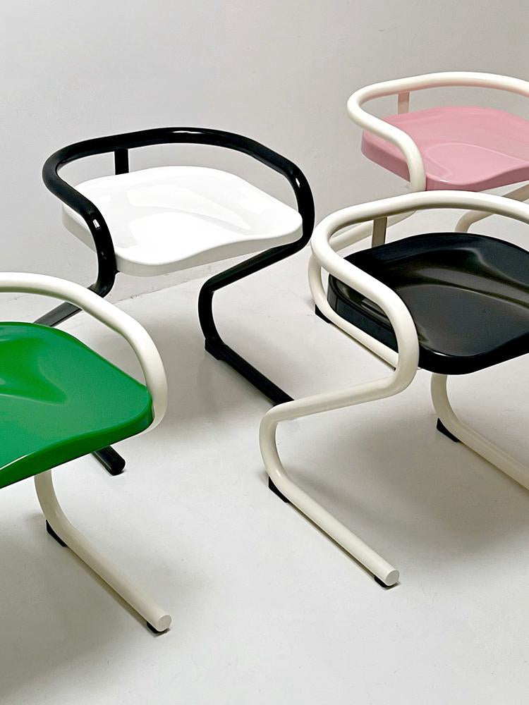 Stylish 2 Tone Color Stool Dining Chair