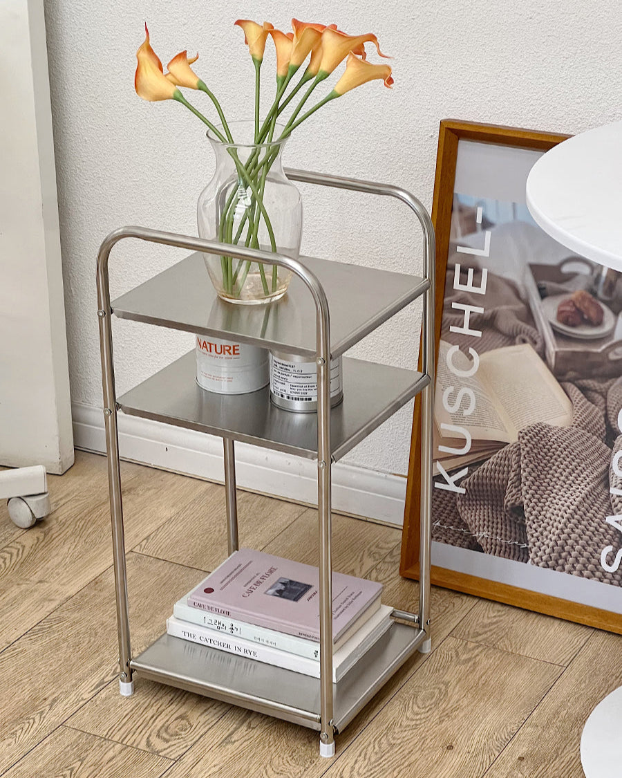 Vintage-Style Floor Storage Rack