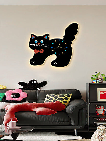 Cat Shaped Wall Clock