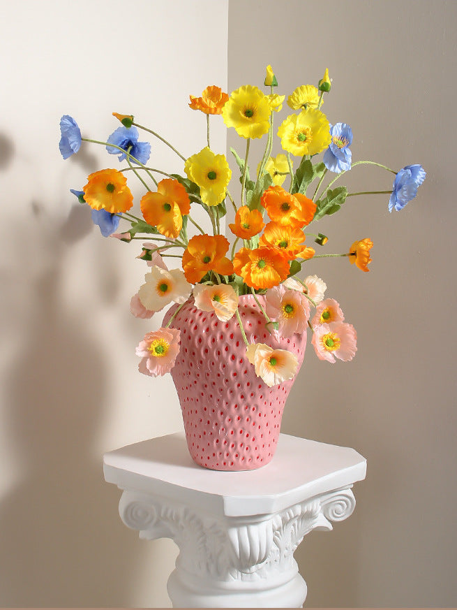 Strawberry Ceramic Flower Vase