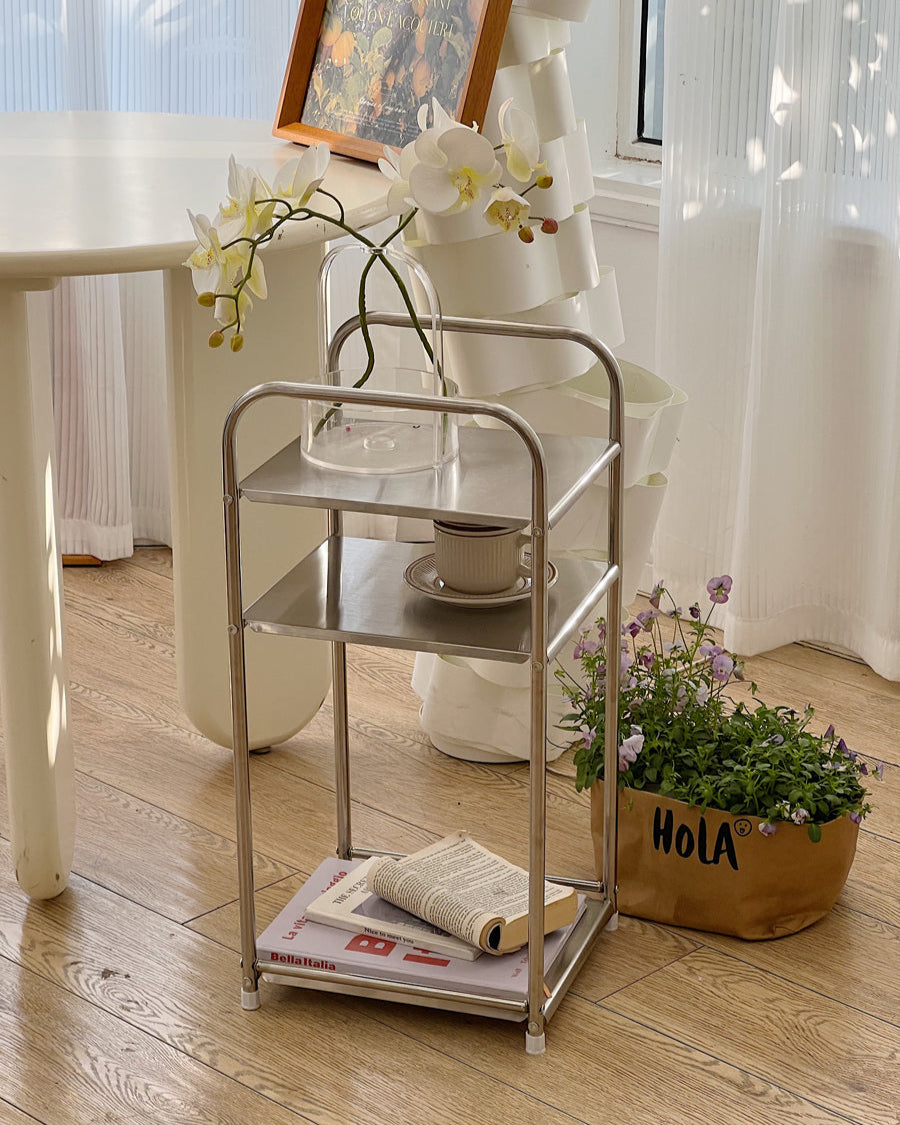 Vintage-Style Floor Storage Rack